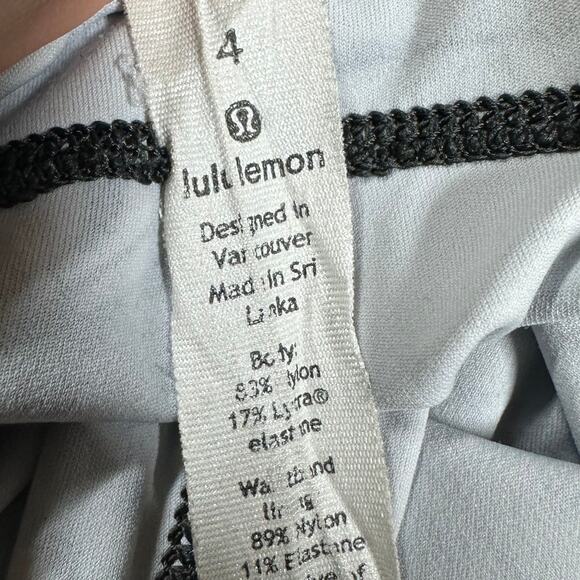 Lululemon Fast & Free Crop II Nulux 19" Night Ice Grey Black Women's Size 4 EUC - Picture 8 of 11